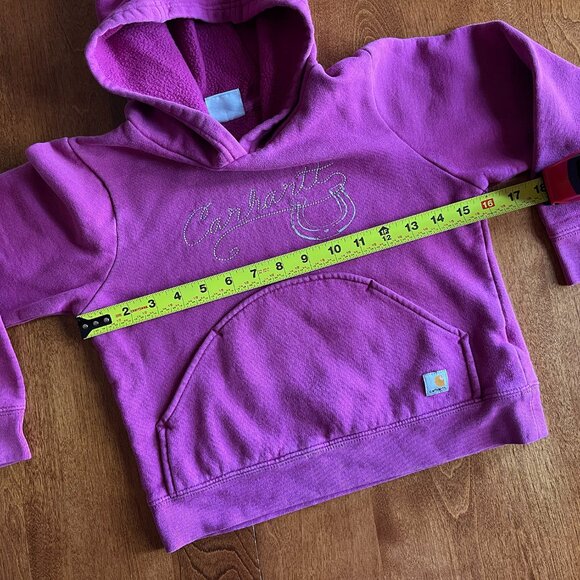 Carhartt fuchsia horseshoe hoodie M 8-10 - Picture 10 of 10